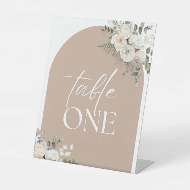 Expositor En L  Numéros de Table Élégants pour Mariage (Anverso)