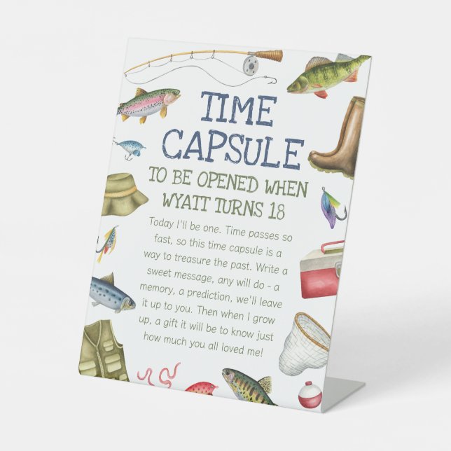Expositor En L O-Fish-Ally Una Pesca Primera Cápsula de Cumpleaño (Anverso)