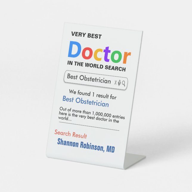 Expositor En L Obstetrician Custom Best Doctor Gift  (Anverso)