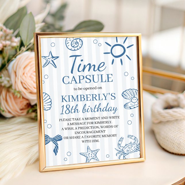 Expositor En L Ocean Animals Time Capsule Table Sign (Subido por el creador)