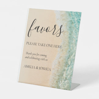 Expositor En L Ocean Summer Blue Beach White Sand Wedding Favor