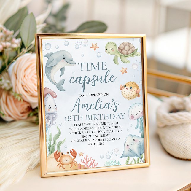 Expositor En L Ocean Time Capsule Table Sign (Subido por el creador)