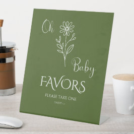 Expositor En L Oh Baby Minimalist Wildflower Baby Shower Favors
