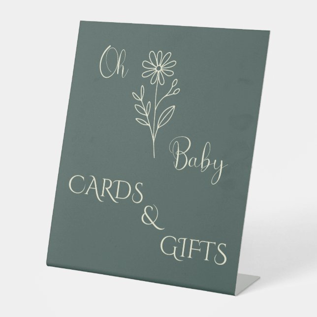 Expositor En L Oh Baby Minimalist Wildflower Cards & Gifts (Anverso)