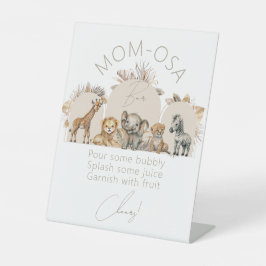 Expositor En L Oh Baby Safari Animals Boho Poster del bar de Baby