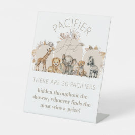 Expositor En L Oh Baby Safari Animals Boho Shower Pacifier Hunt