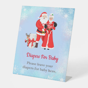 Expositor En L Oh Baby Santa & Mrs Claus Baby Shower Diapers