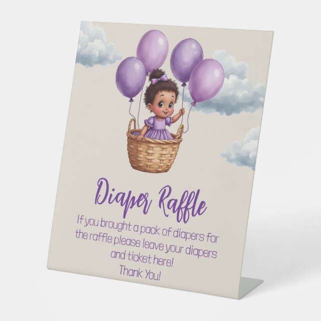 Expositor En L Oh Baby Shower Purple (Anverso)