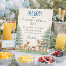 Oh Boy Mom-osa Bar Fiesta de Bebé Animales del Bos