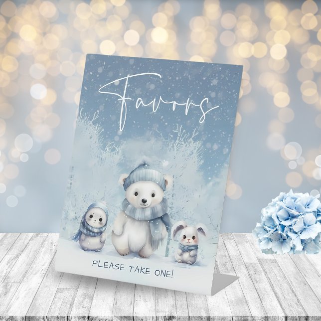 Expositor En L Oh Boy Winter | Woodland Baby Shower favorece el R (Subido por el creador)