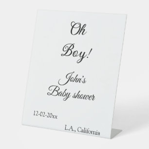 Expositor En L oh chico chica baby shower añadir nombre fecha año