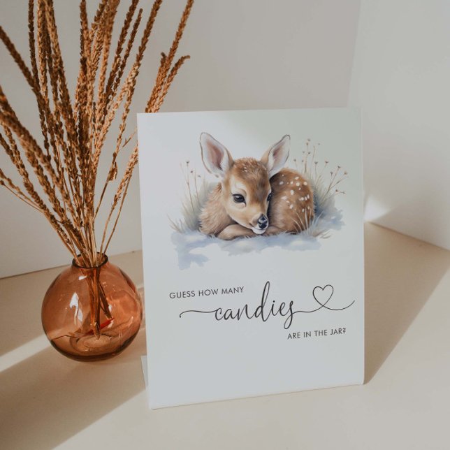 Expositor En L Oh Deer Winter Baby Shower Adivina cuántos juegos (Subido por el creador)