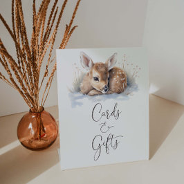 Expositor En L Oh Deer Winter Baby Shower Cards And Gifts