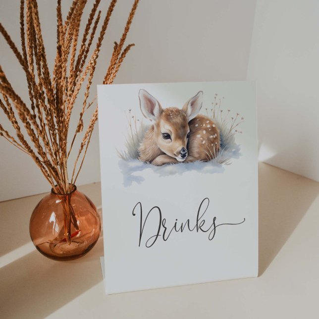 Expositor En L Oh Deer Winter Woodland Baby Shower Bebe (Subido por el creador)