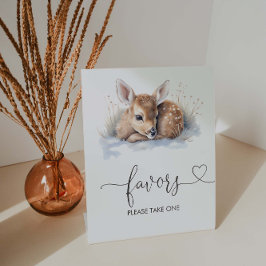 Expositor En L Oh Deer Woodland Winter Favors Baby Shower