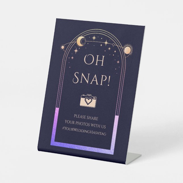 Expositor En L Oh Snap Mystical Rainbow Navy Blue Sun Moon Stars (Anverso)