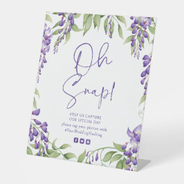 Expositor En L Oh Snap Purple Wisteria Boda de escritura floral