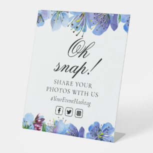Expositor En L Oh Snap Social Media Floral Moderno Boda Evento