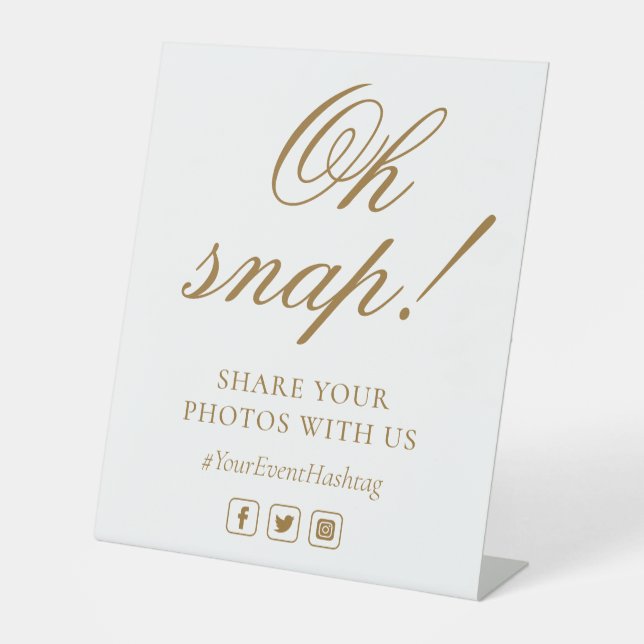 Expositor En L Oh Snap Social Media Moda Boda Moderno (Anverso)