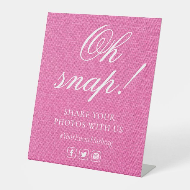 Expositor En L Oh Snap Social Media Moda Boda Moderno (Anverso)