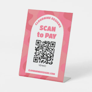 Expositor En L Olas Retro de Arquitectura CÓDIGO QR PARA PAGAR CO