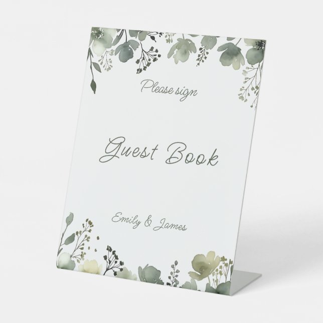 Expositor En L Olive Floral Wedding (Anverso)