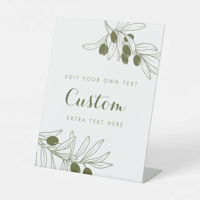 Expositor En L Olive Green Branches Custom (Anverso)