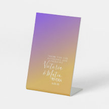 Ombre Gradiente Boda Amanecer amarillo púrpura