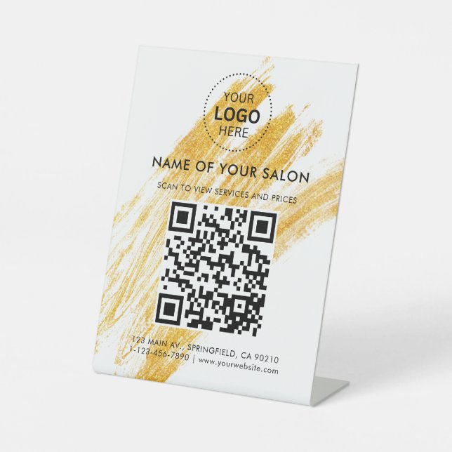 Expositor En L Onda elegante moderna con brillo (Anverso)