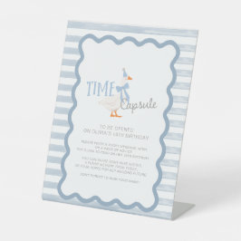 Expositor En L One Silly Goose 1st Birthday Time Capsule Sign