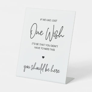 Expositor En L One Wish Rótulo conmemorativo para Bodas y event