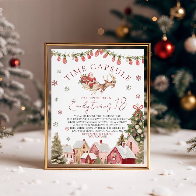Expositor En L ONEderful Christmas Time Capsule Sign (Subido por el creador)
