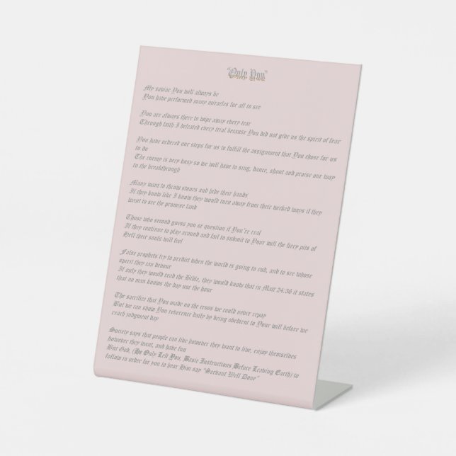 Expositor En L Only You (Anverso)