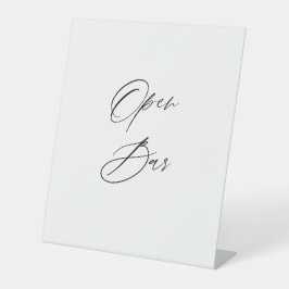 Expositor En L Open Bar Wedding Sign | Bar Tabletop Sign