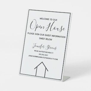 Expositor En L Open House Real Estate Agent Personalizado Realty