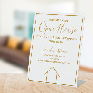 Expositor En L Open House Real Estate Company Personalizado Moda