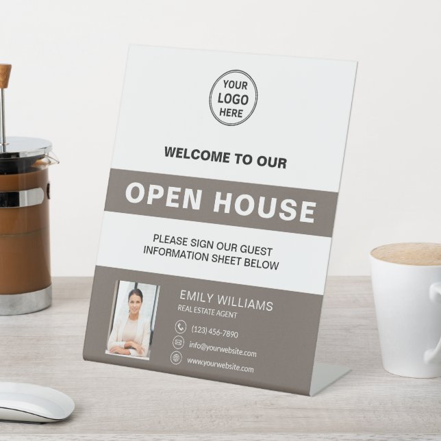 Expositor En L Open House Real Estate Logo Welcome (In Situ)