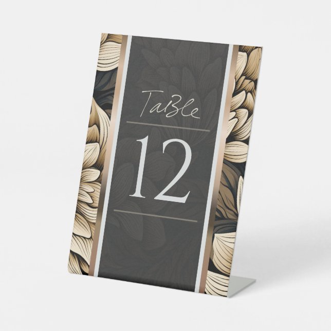 Expositor En L Opulento oro y champán florón (Anverso)