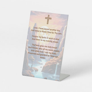 Expositor En L Oración de un niño en tiempo de vida en un Rótulo
