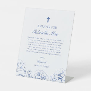Expositor En L Oración Floral Azul Bautizada