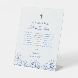 Expositor En L Oración Floral Azul Bautizada