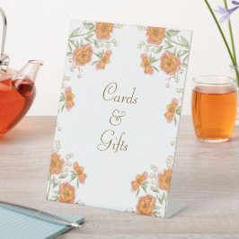 Expositor En L Orange Rose Wedding Cards Gift Sign