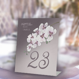 Expositor En L Orchid Elegant Wedding Table Number Card