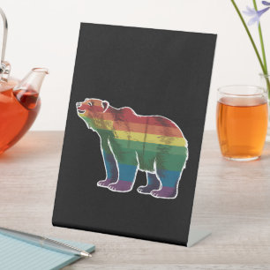 Expositor En L Orgullo retro polar arcoiris lesbiana LGBT Orgullo