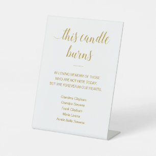 Expositor En L Oro Esta Vela Se Quema Con Nombres Boda Memorial