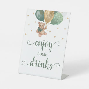 Expositor En L Osito de peluche Disfruta de algunas bebidas Bar d