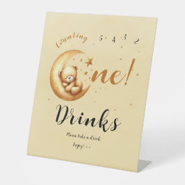 Expositor En L Oso Cutáneo Dormido En La Luna Bebidas De Primer C