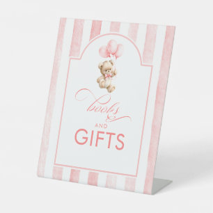 Expositor En L Oso de peluche rosa de libros y regalos para baby 