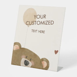 Expositor En L Oso lindo Podemos anticipar Baby Shower de espera 