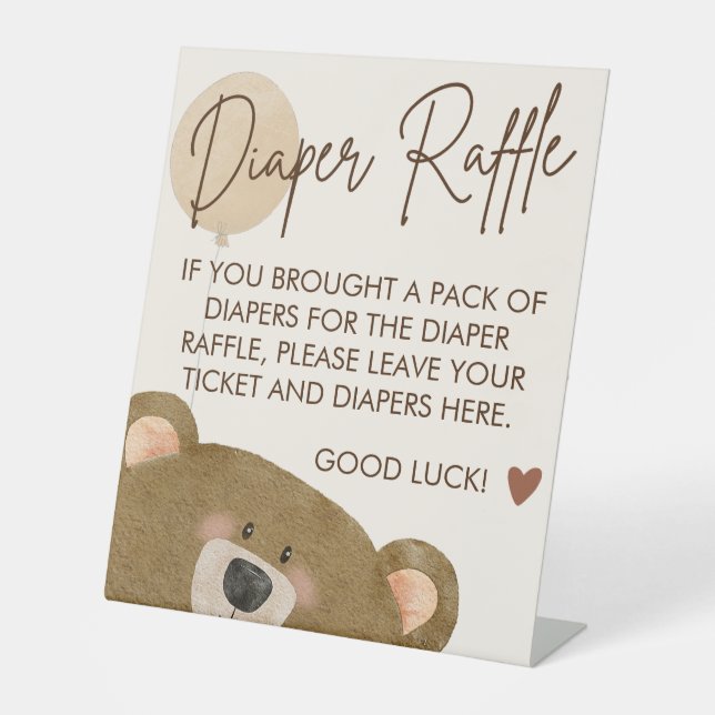 Expositor En L Oso Lindo Podemos Esperar con Ansias Fiesta de Beb (Anverso)